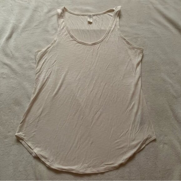 Old Navy Luxe Basic Cream Long Tank Top - Picture 1 of 3